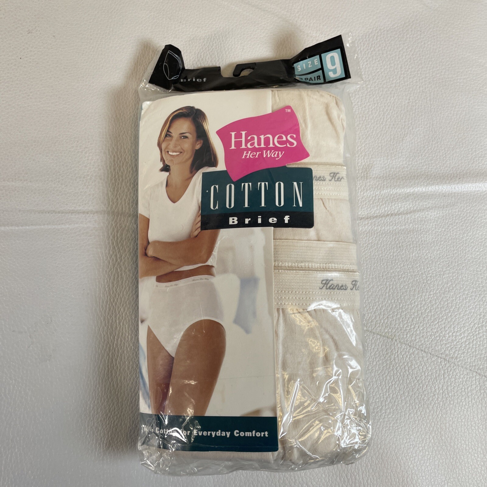 Vintage Women’s 2003 Hanes Her Way Briefs 100% Cotton Underwear 3 Pack Size 9