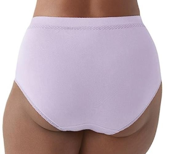 WACOAL B Smooth Pretty Seamless Lace Trim Orchid Petal Brief Panty Womens Sz S 5