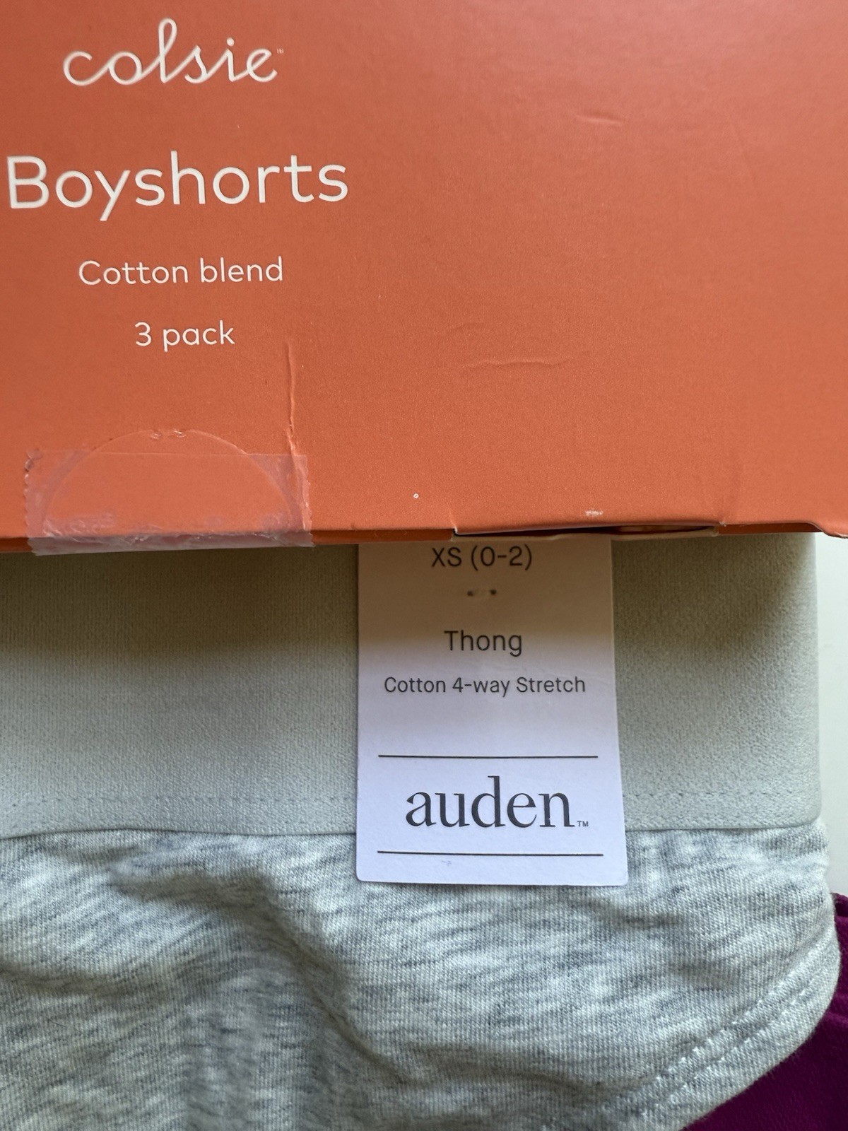 NWT Womens 6 Pairs Auden Colsie Boyshort Hipster Bikini Thong Panties XS