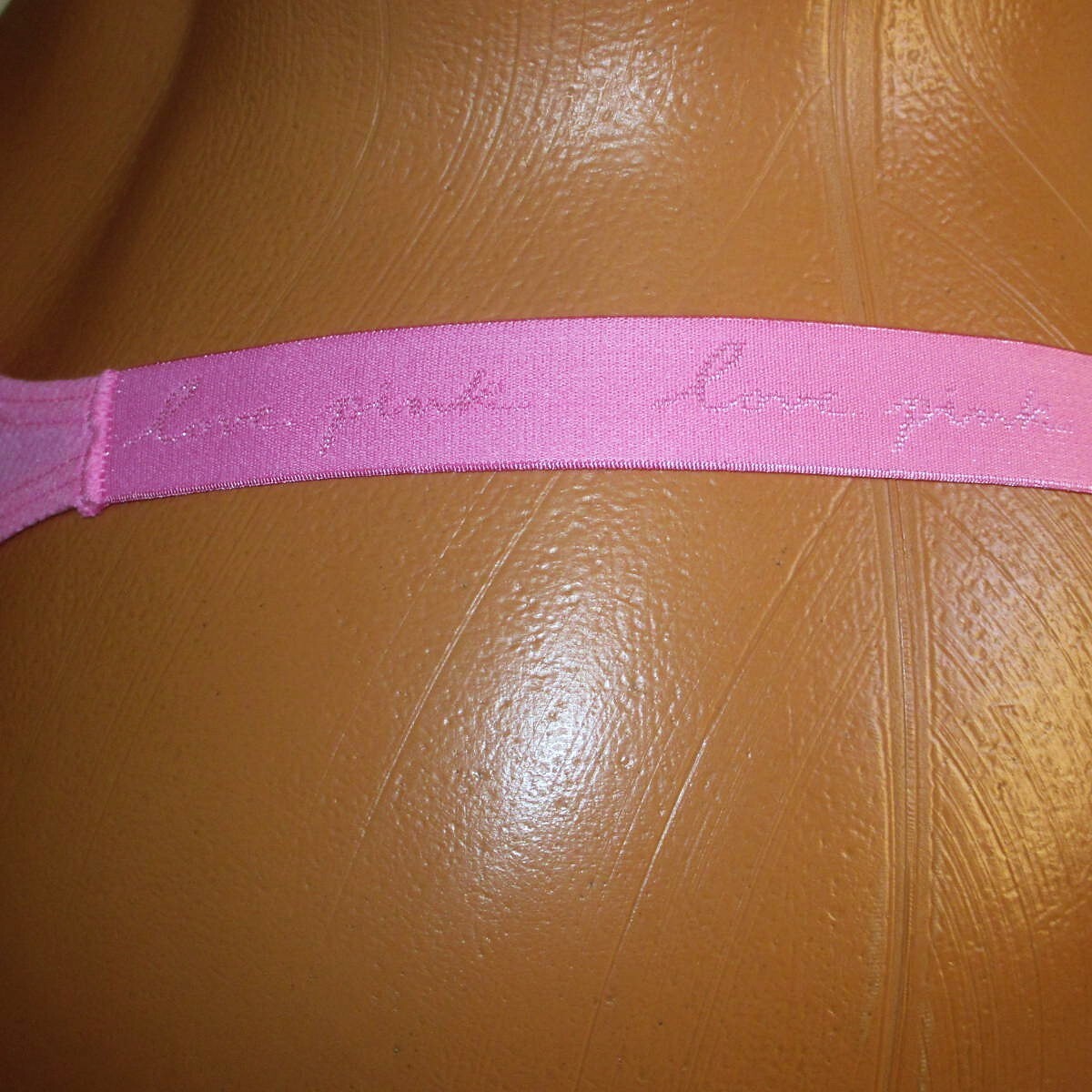 PINK Victoria’s Secret Cotton High Leg Logo Thong Panty S L XL Pink Ribbed nwt