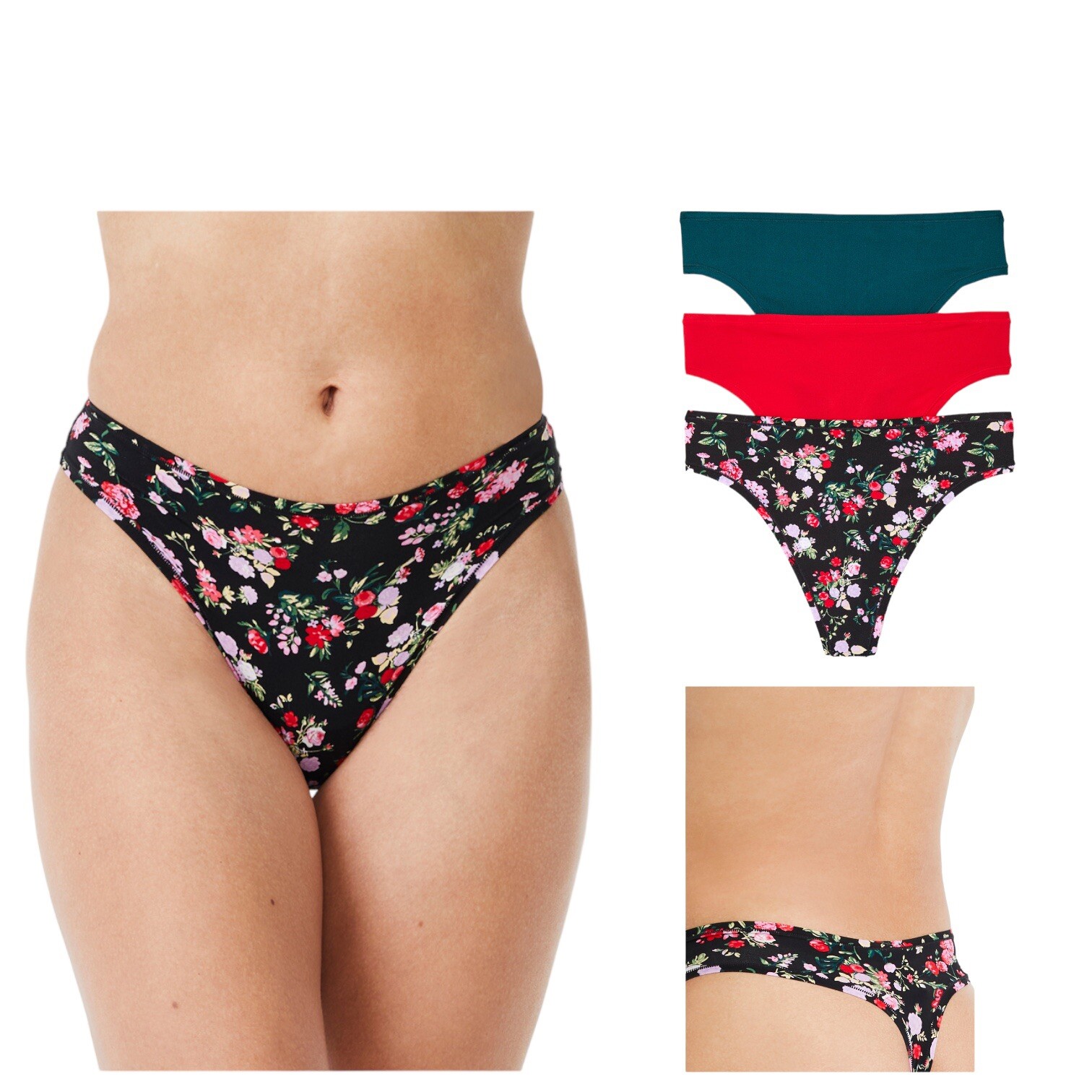 New Joyspun Women’s Lot Set Of 3 Mixed Colors G String Thong Size Small (4-6)NWT