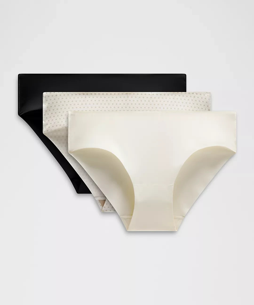 Lululemon InvisiWear Mid-Rise Bikini Underwear 3 Pack Sz S-LW9DC4S BLK/CABA/FDCC