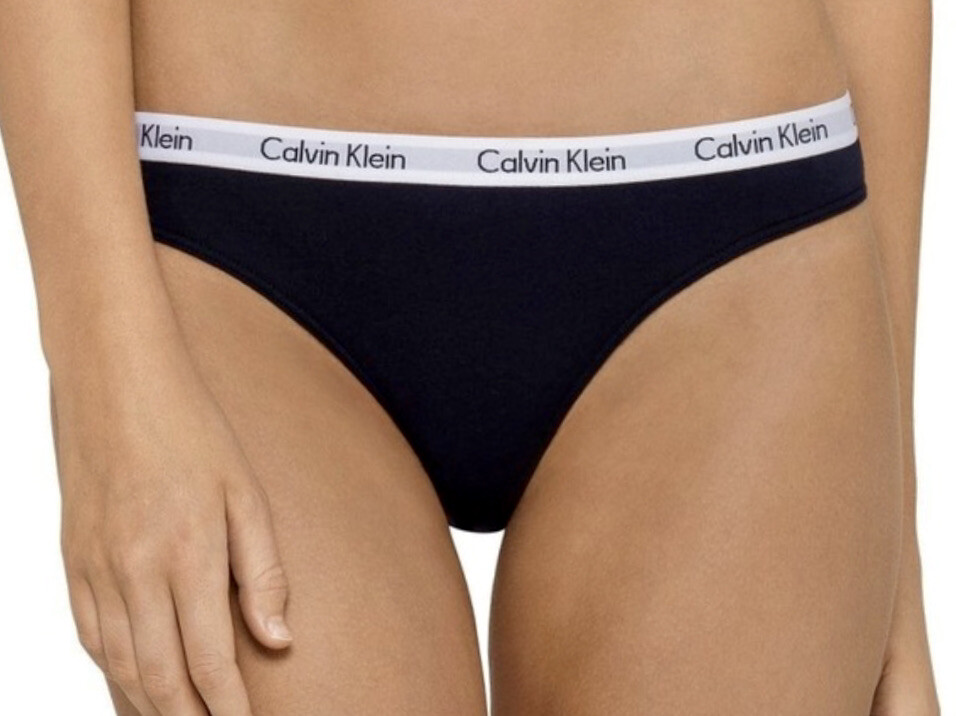 CALVIN KLEIN Carousel Cotton Black White Grey Bikini Panty Womens Sz S 5 D1618