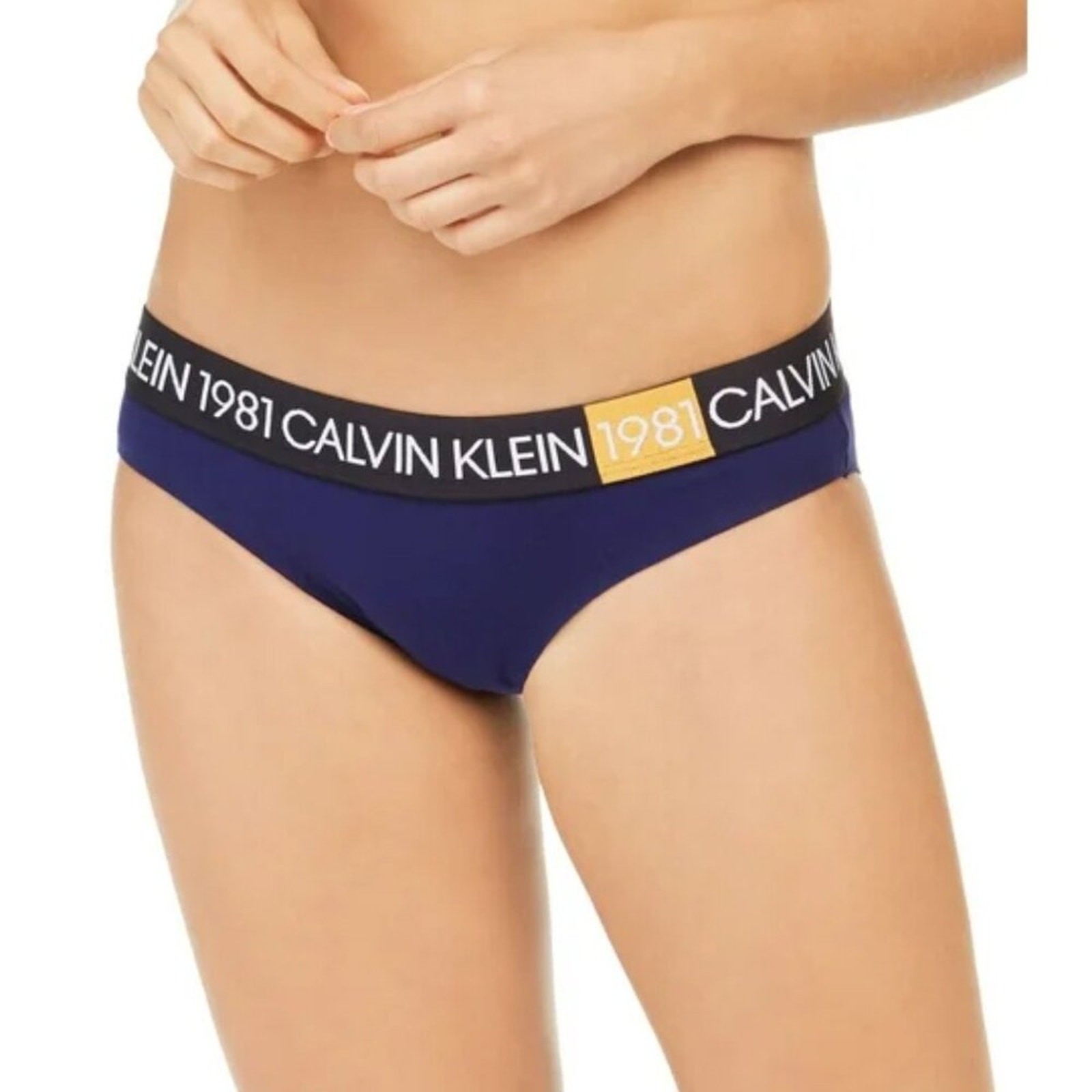 Calvin Klein Intimates Black Cotton Logo Everyday Bikini Plus Size 3X