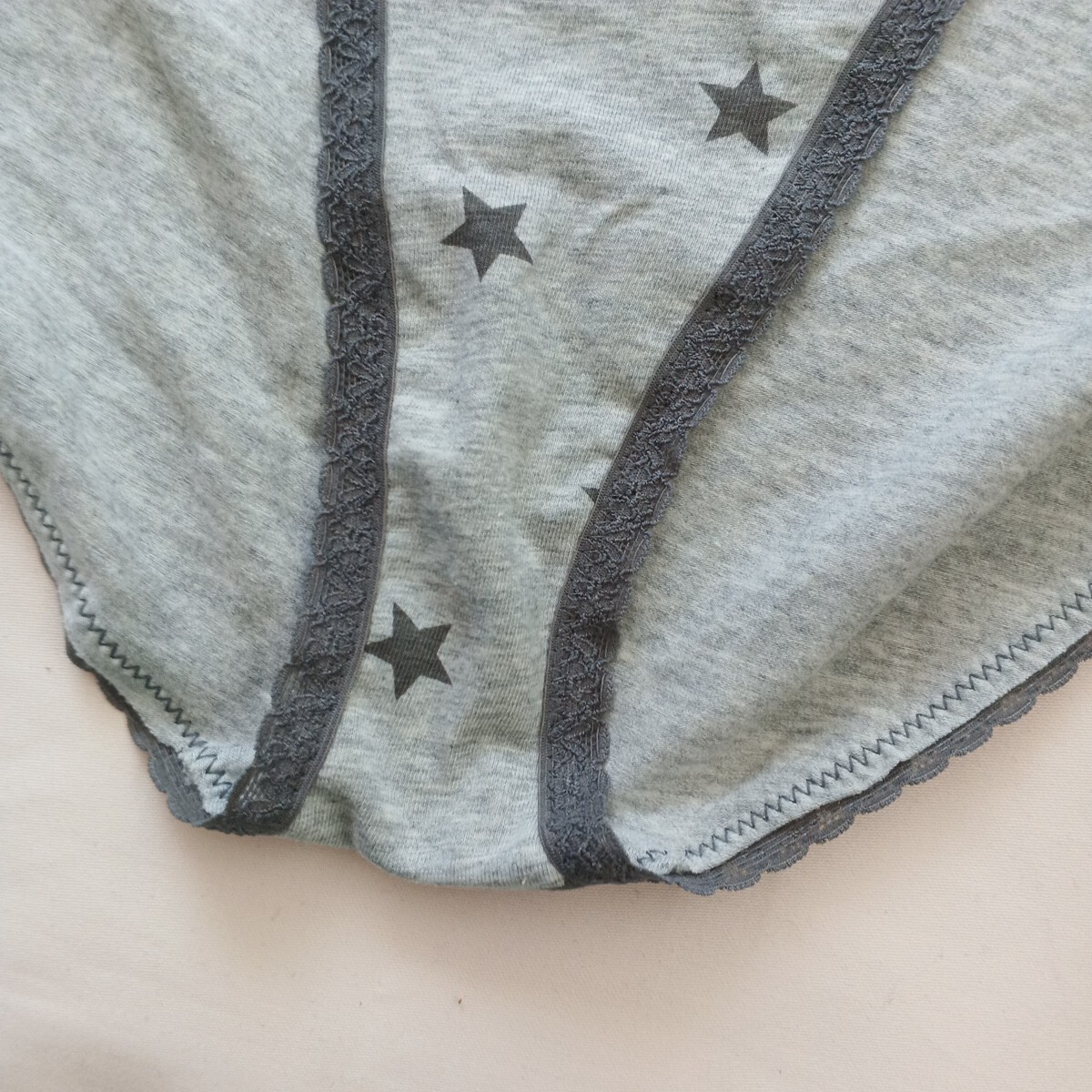 NWT JENNI Brief Size 3XL Gray w/ Star Print Cotton Spandex Blend
