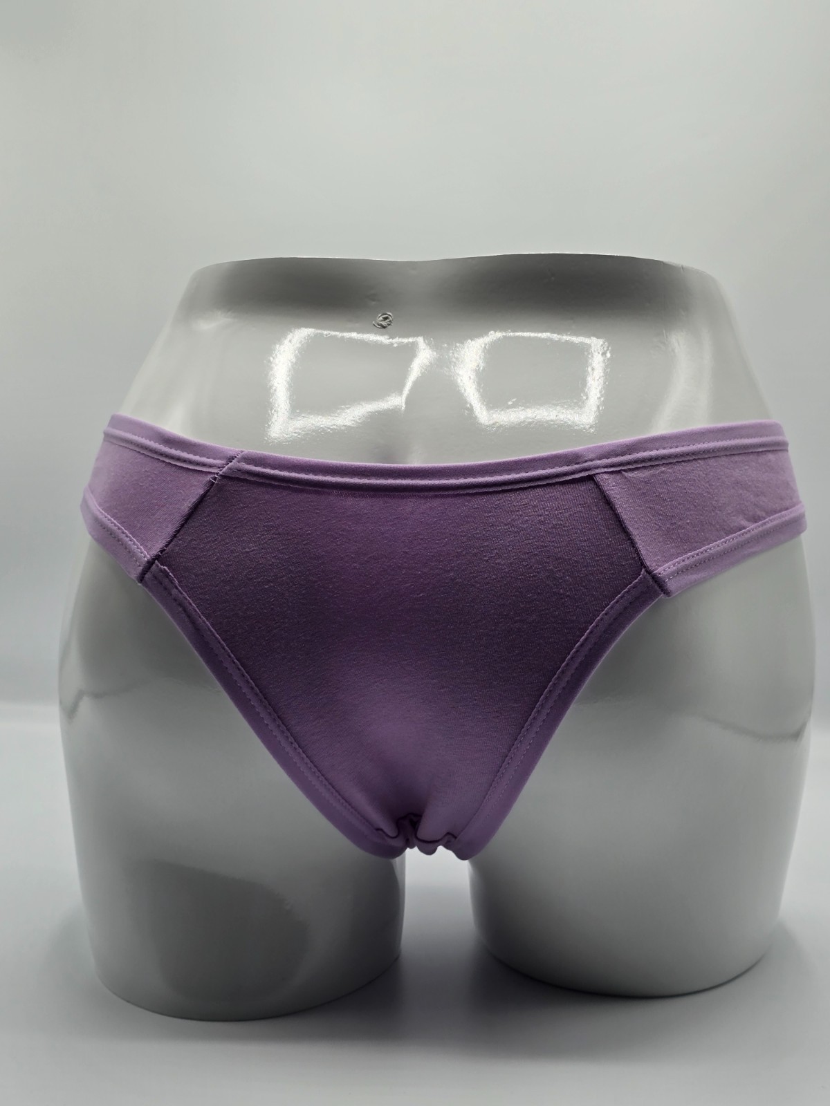 Lavender 100% Cotton Brazilian Panty-Trim – Large