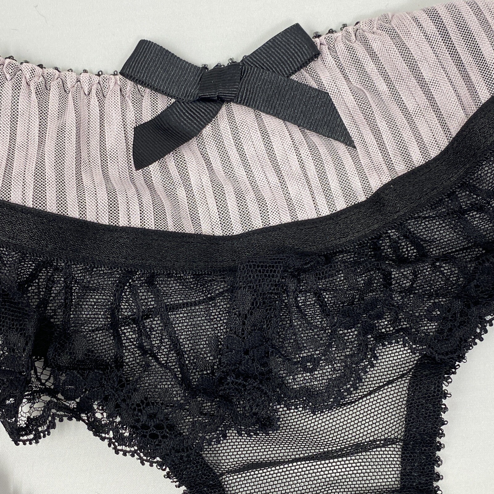 Agent Provocateur Fifi Black Pink Brief AP2 Small NWT