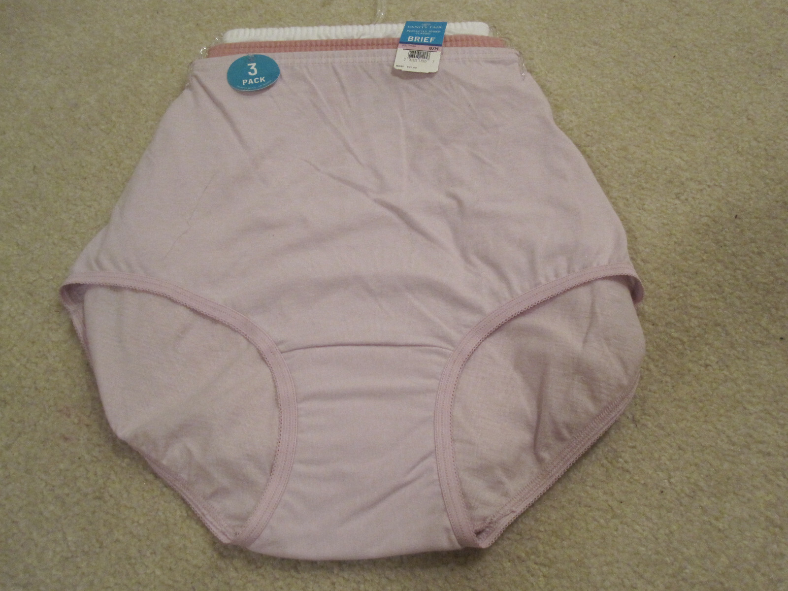 Vanity Fair ladies panties brief classic cotton 6 M style 15320 3 pair
