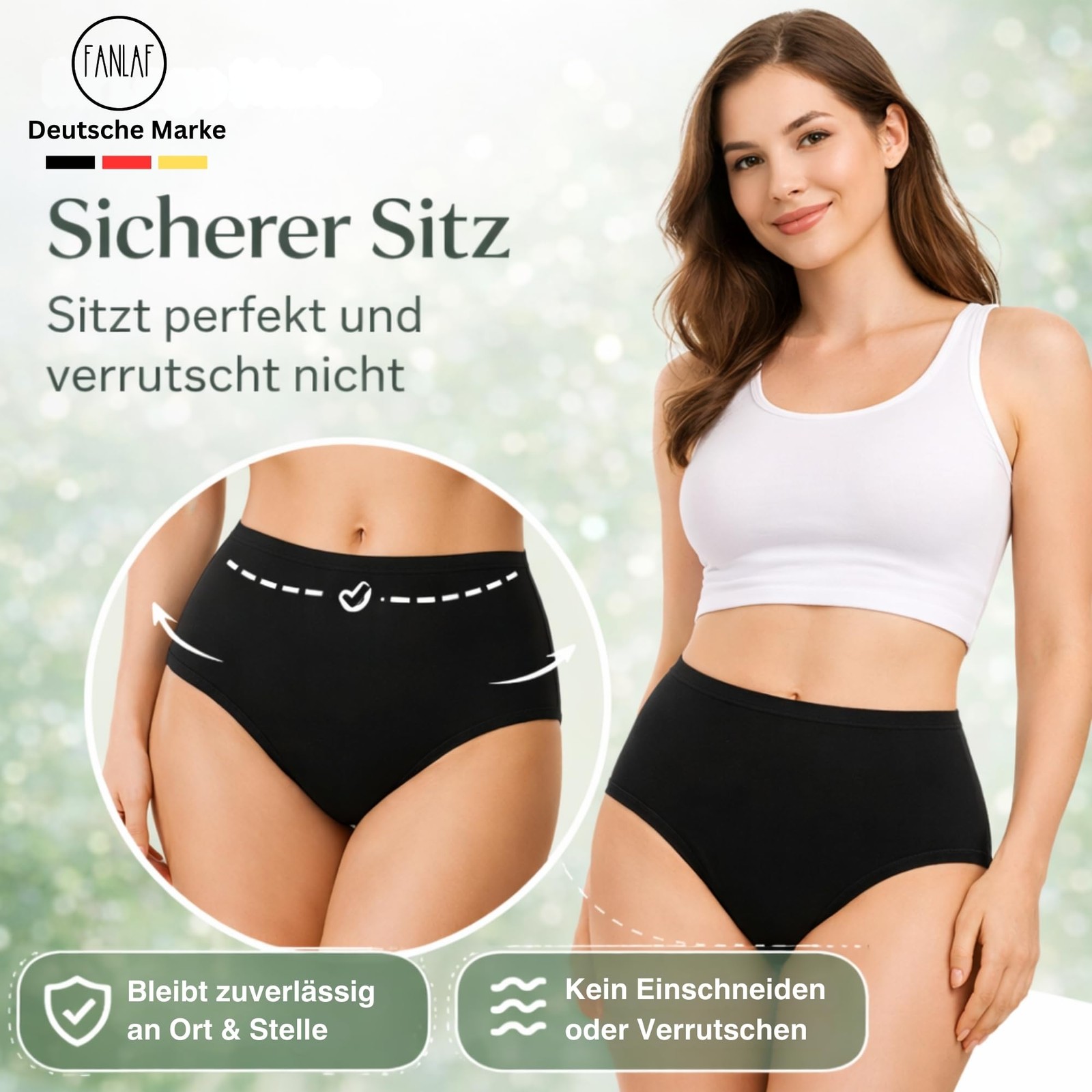 Ladies Briefs Cotton Underpants 5 Pack Waist Briefs Label Free Breathable…
