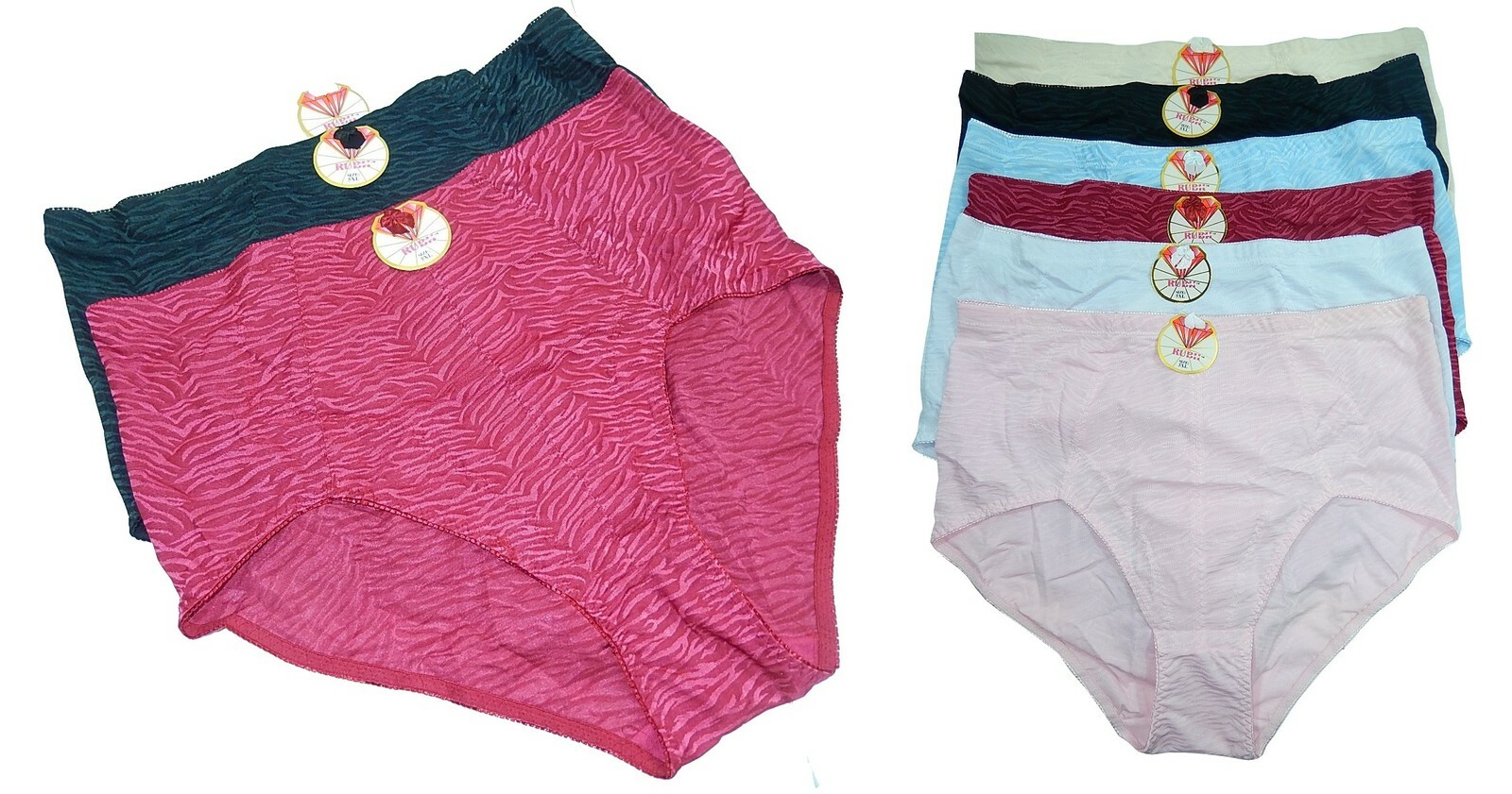 4 PK ANIMAL PRINT SHAPER BRIEFS GIRDLE PANTY HI CUT HIGH WAISTED PLUS 3XL-5XL