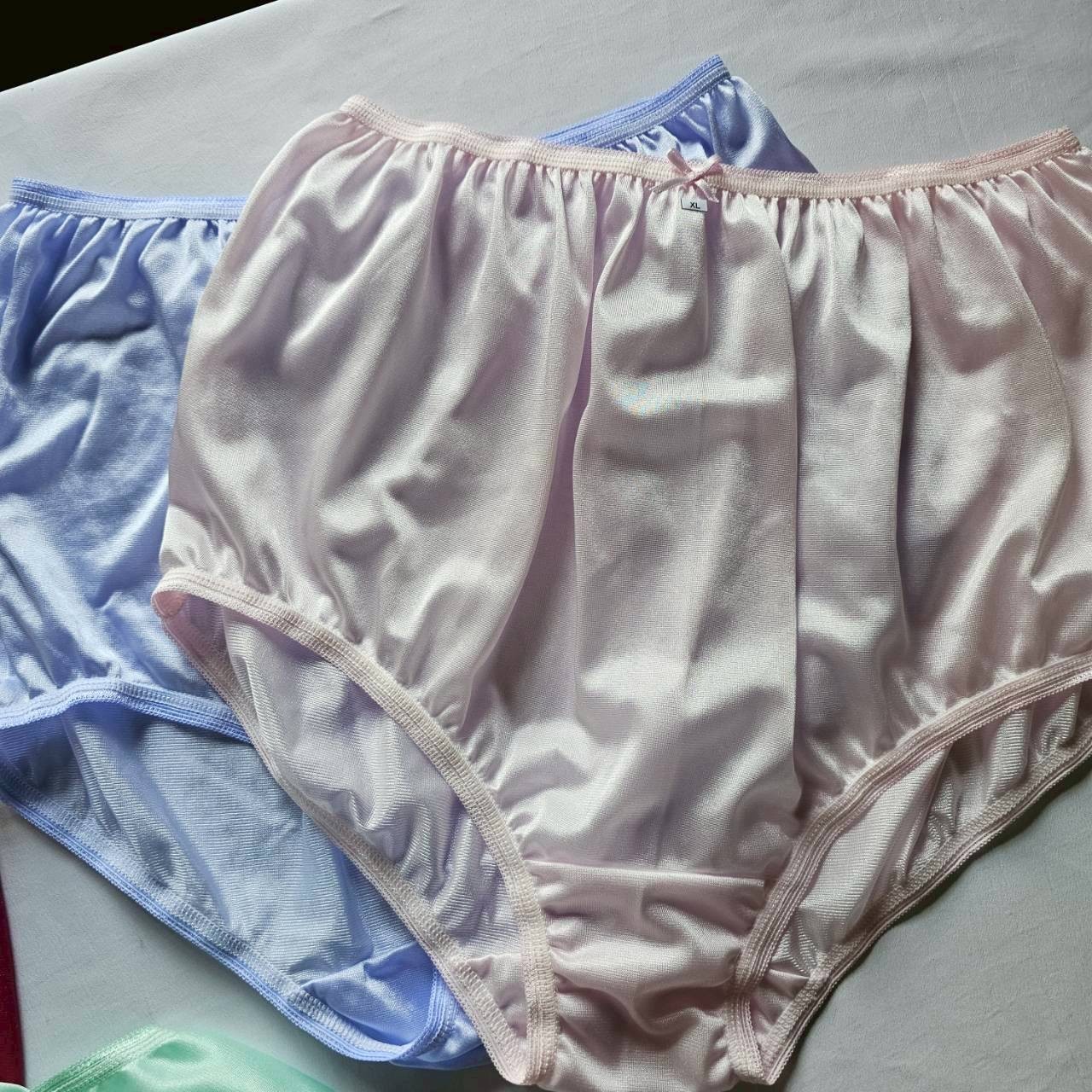 17 Big Underwear Nylon Granny Panties soft Silky Briefs Woman High Waist 42″-50″