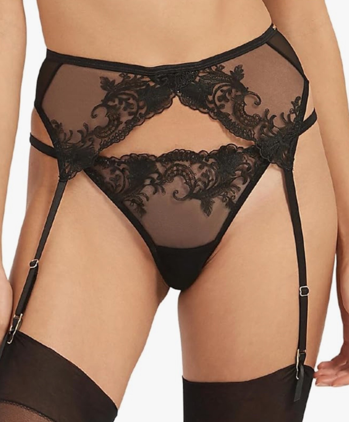 Bluebella MARSEILLE GARTER BELT SUSPENDERS 40994 Black CHOOSE Sz 6-16 LACY Sexy