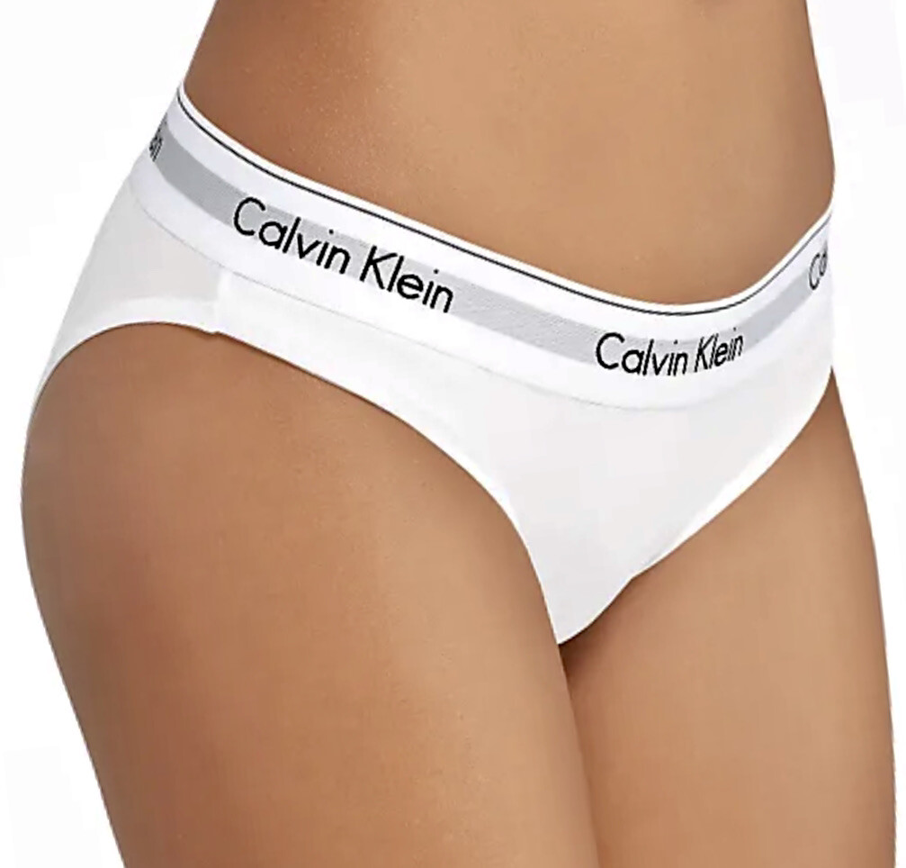 CALVIN KLEIN Modern Cotton White Black Bikini Panty NEW Womens Sz XL 8 F3787