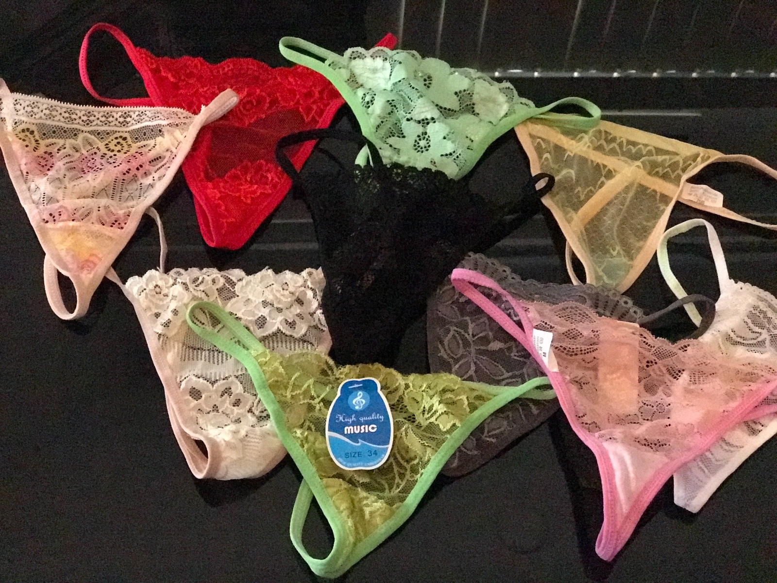 LOT 10 Mixed Women Lace cotton Solid Thong T Back G String Panties Underwear