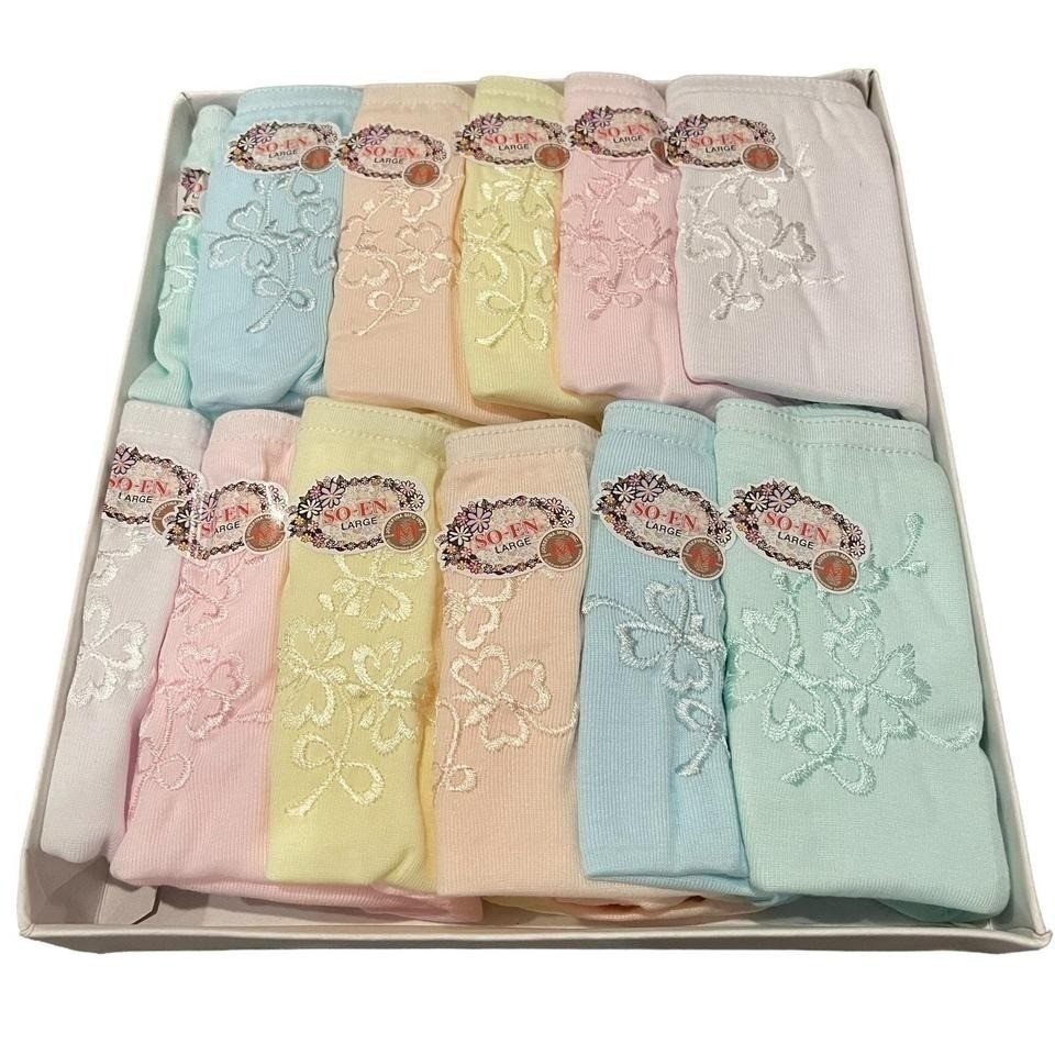 Soen SMP Semi Full Ladies Panty Pastel Color Embroidered Size L