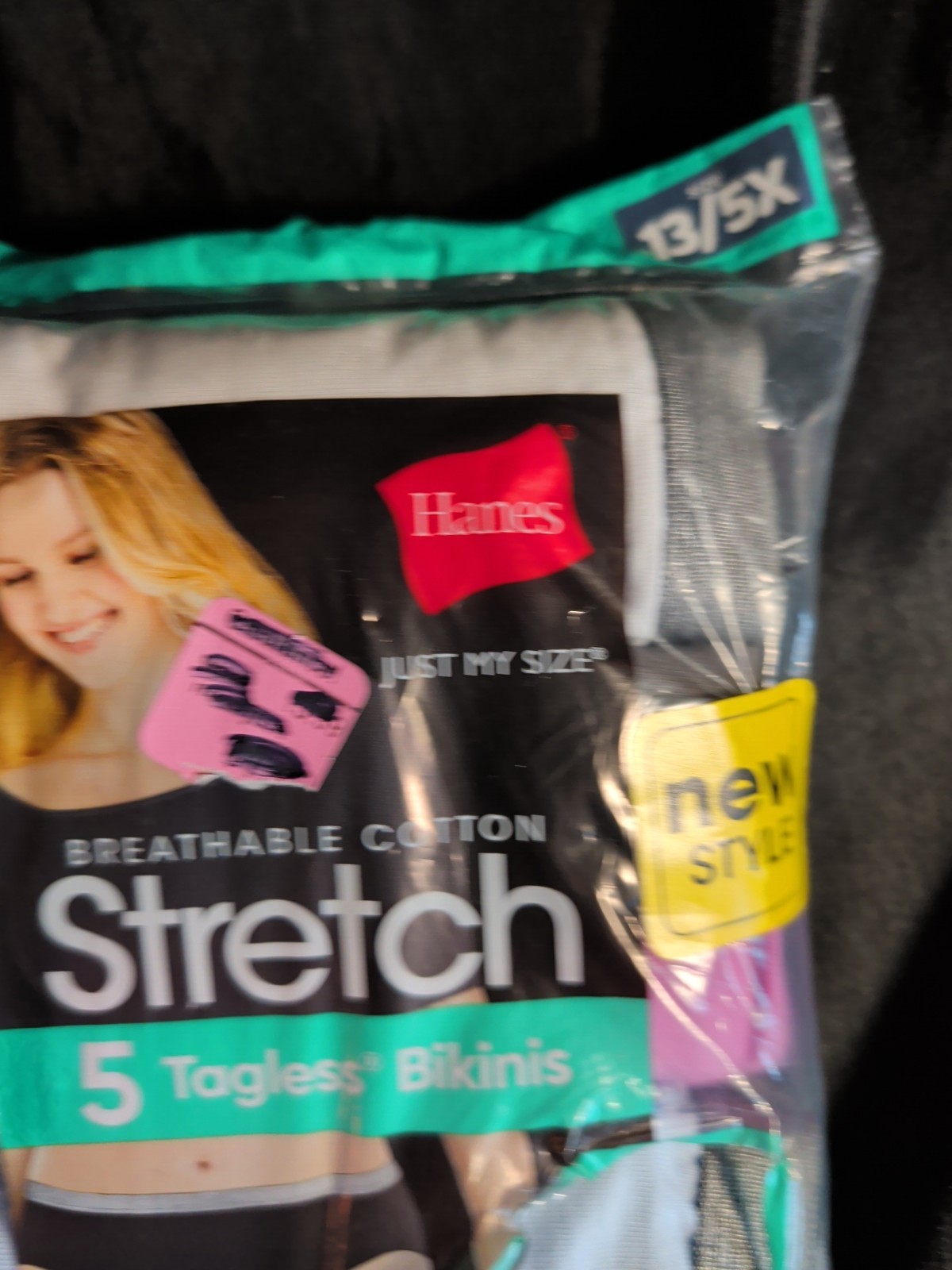 Hanes Just My Size Lot Of (2) 5-Packs 10 pr Tagless Bikini Underwear Sz. 13/5X