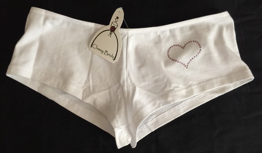 Classy Bride Boyshort Panties Size M NWT