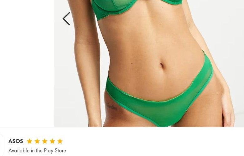 Asos Design Green Maddy Clean Mesh Micro Thong Size 10