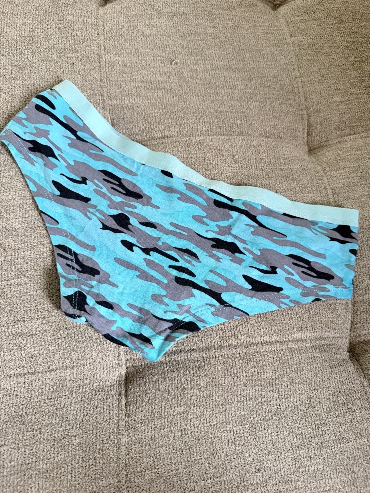 Blue Teal Camo Panties Size Small