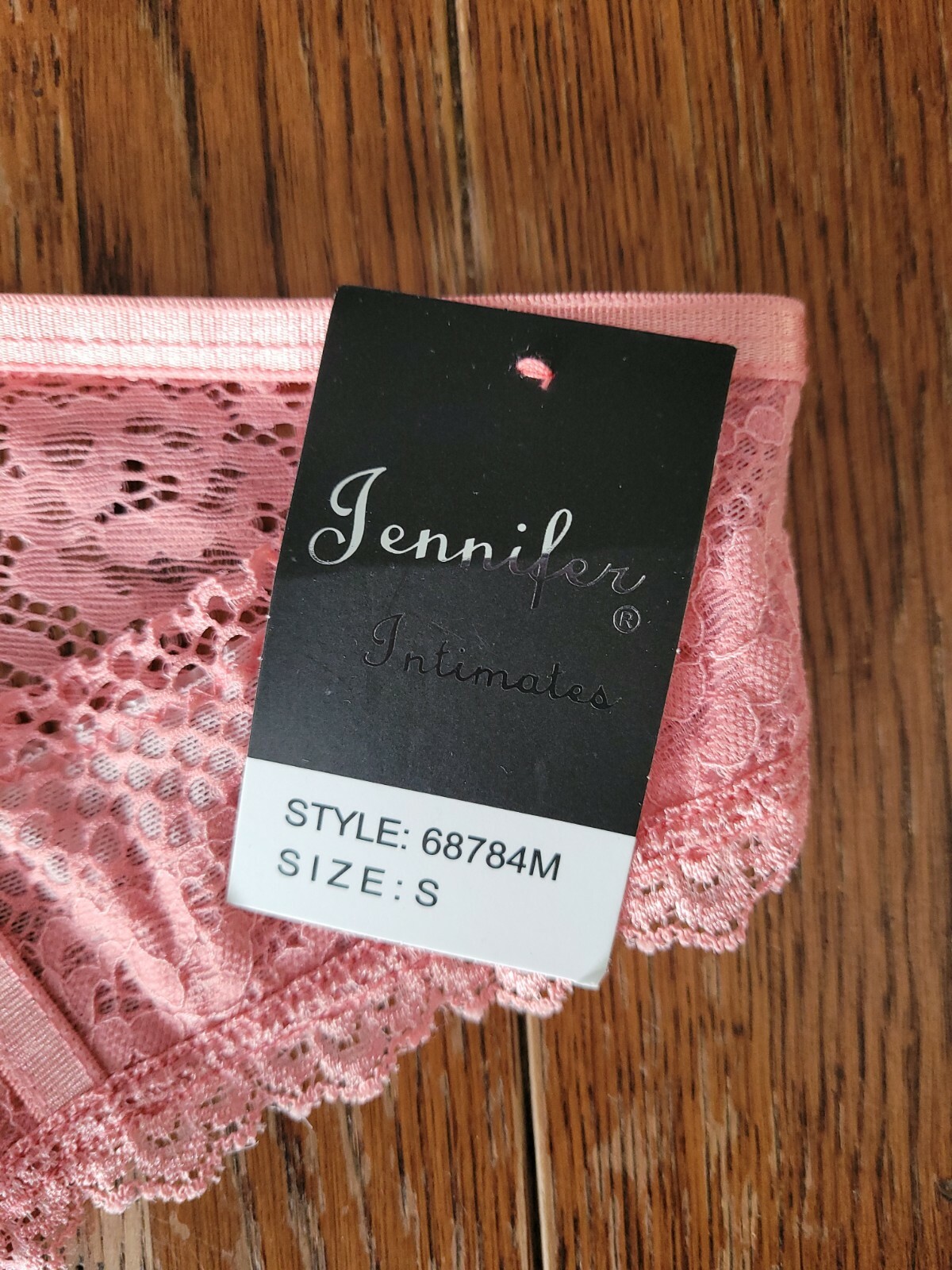 Jennifer Intimates panties small lace geometric lace cage 68784m 3 pack