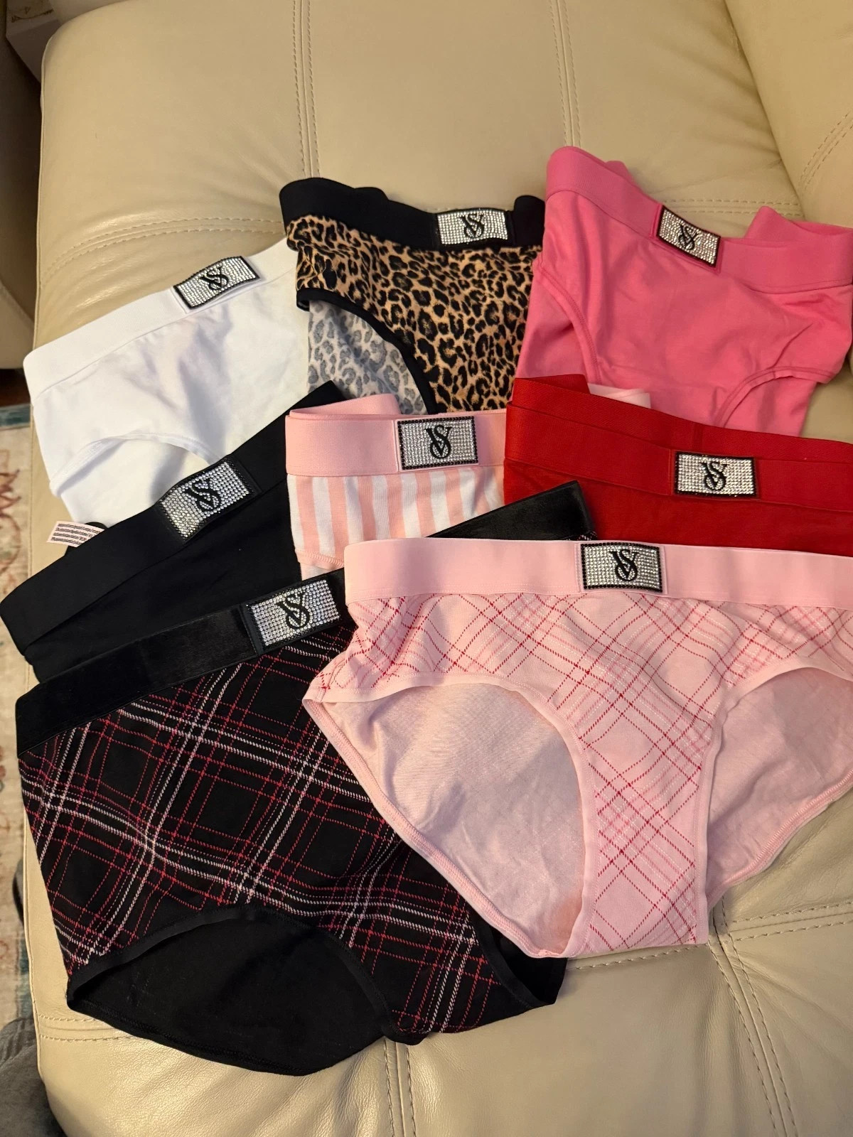 Victoria’s Secret & Pink Set Of 6 Random Lot Sexy Briefs/Bikini/Cheeky Panty