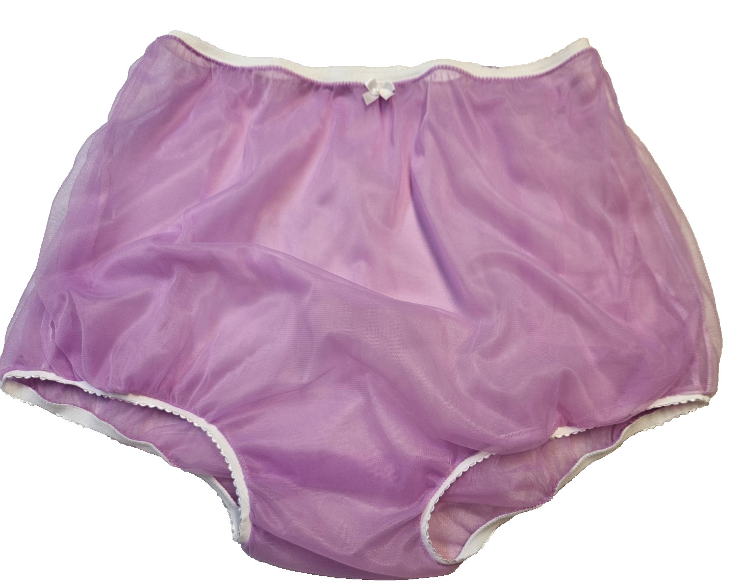 2 Layer LILAC SHEER Nylon Bloomer Panty NO LACE Men or Women 27-42 Waistband