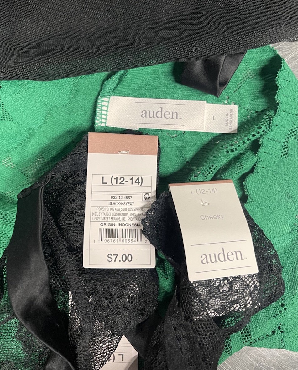 Auden Green Boyshort With Pantys 4 Pack | Women’s Size: Large (12-14)