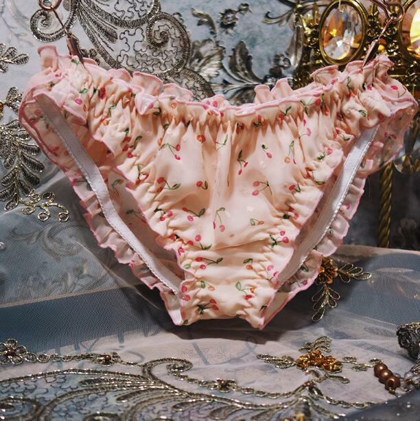 Sexy Japanese Chiffon Underpants Panties Bow Sweet Girls Briefs Intimates