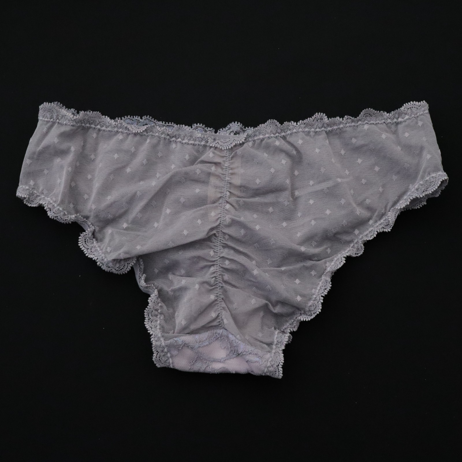 NEW Victoria’s Secret VTG Ruched Rhinestone Lace Hiphugger Bikini Panty SMALL