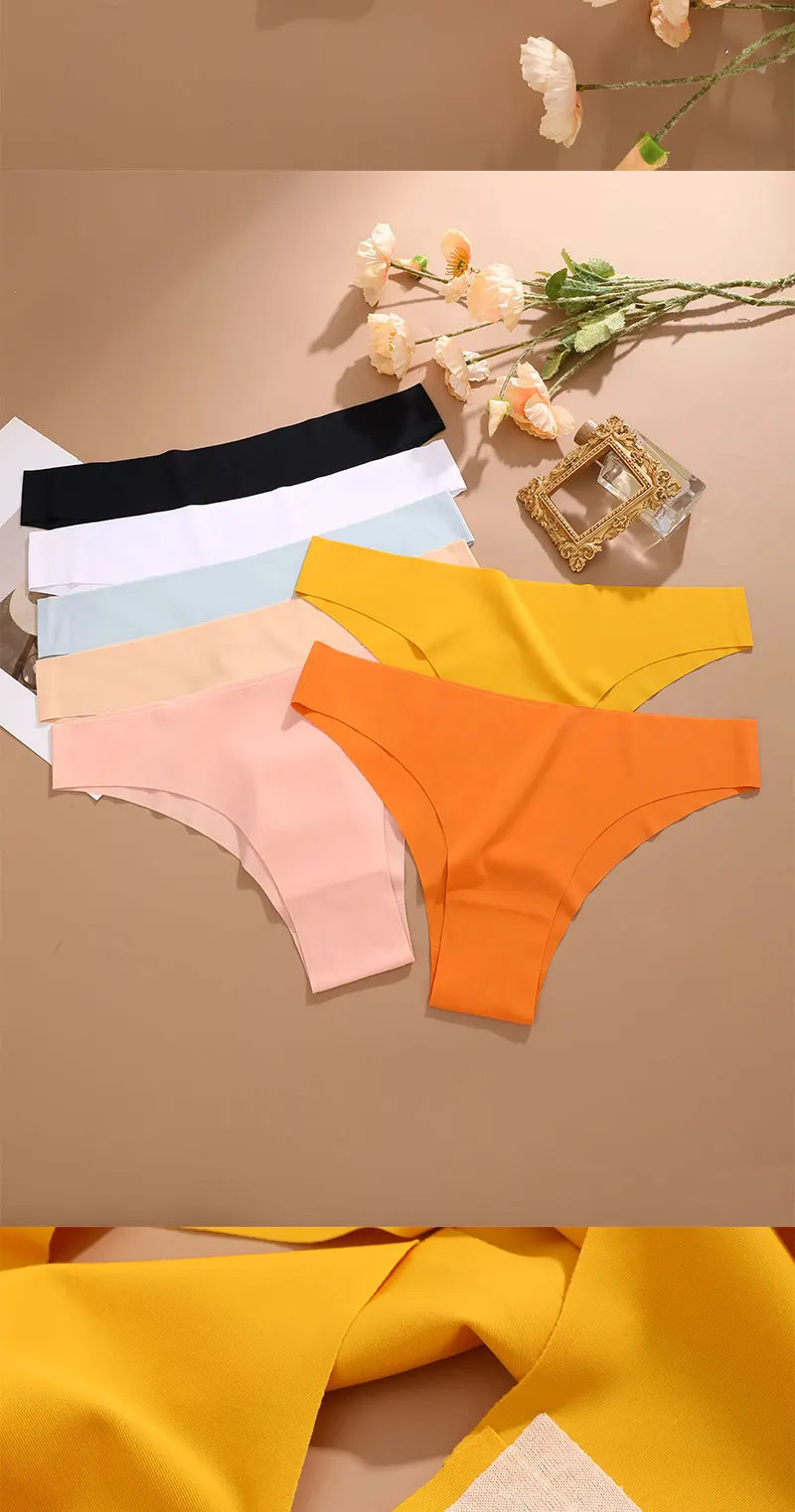 Seamless Low Rise Panties Women Brazilian Briefs Soft Stretch Comfort Fit 8 Pcs