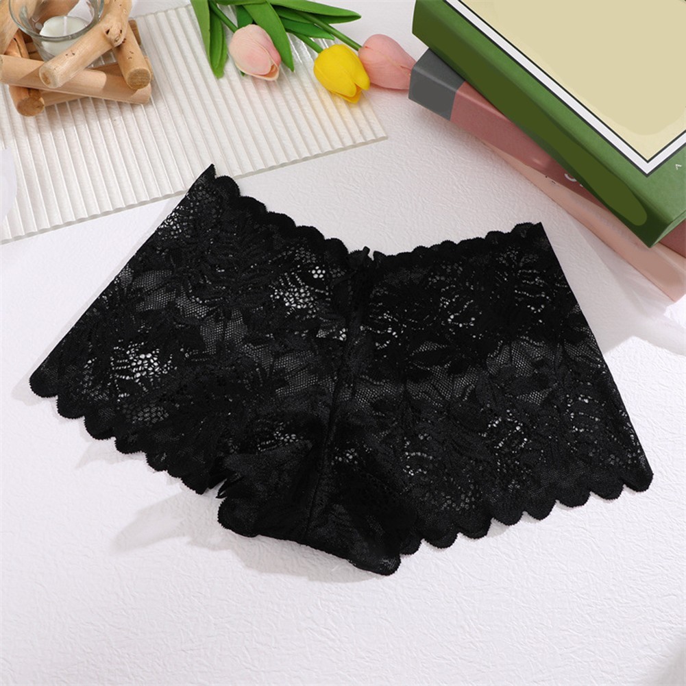 Women’s Soft Triangle Pants Transparent Lace Underwear for All Seasons