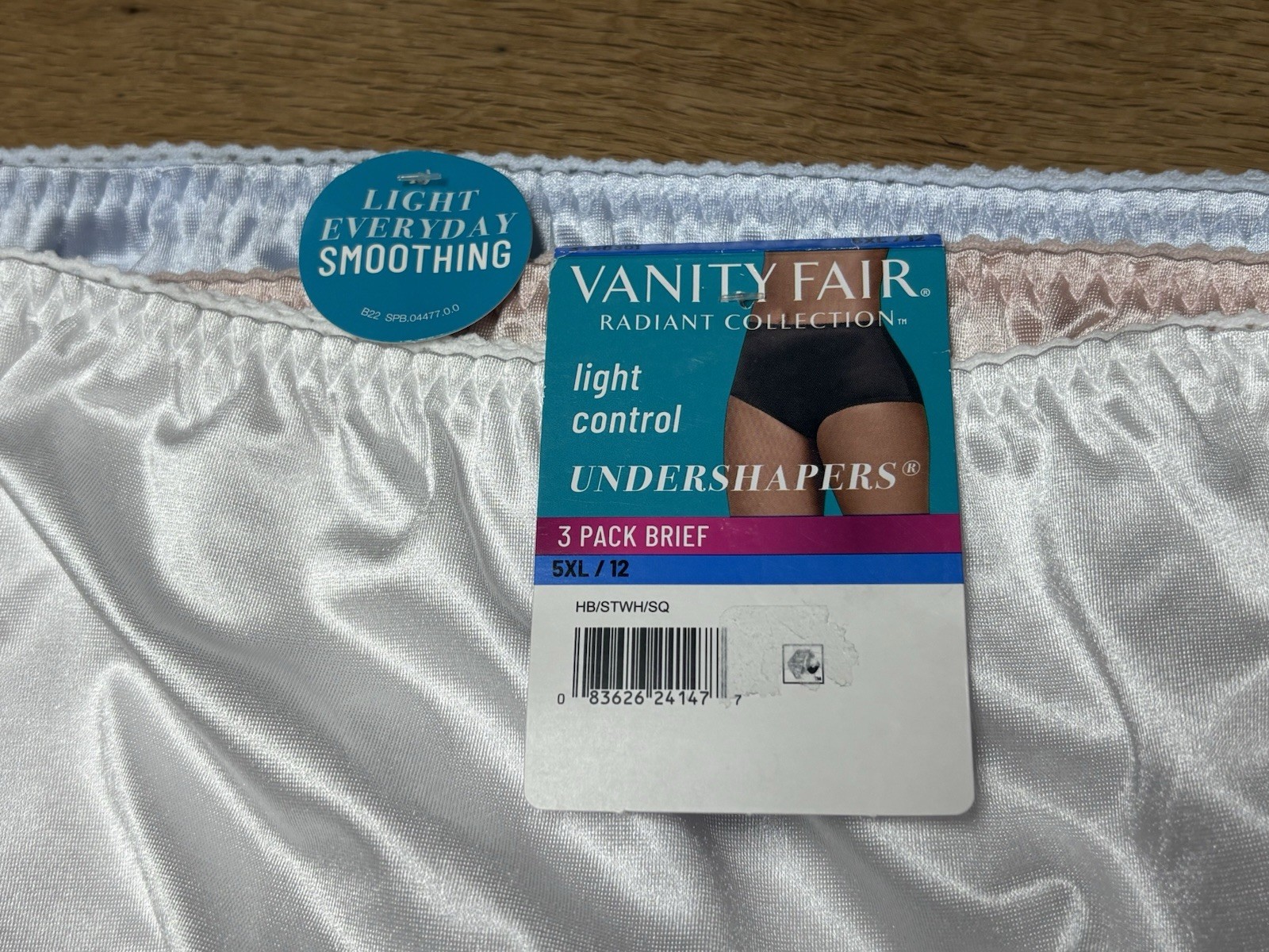 Vanity Fair 3-Pk UNDERSHAPERS light control Panties Nylon 5X/12 Blue White Pink