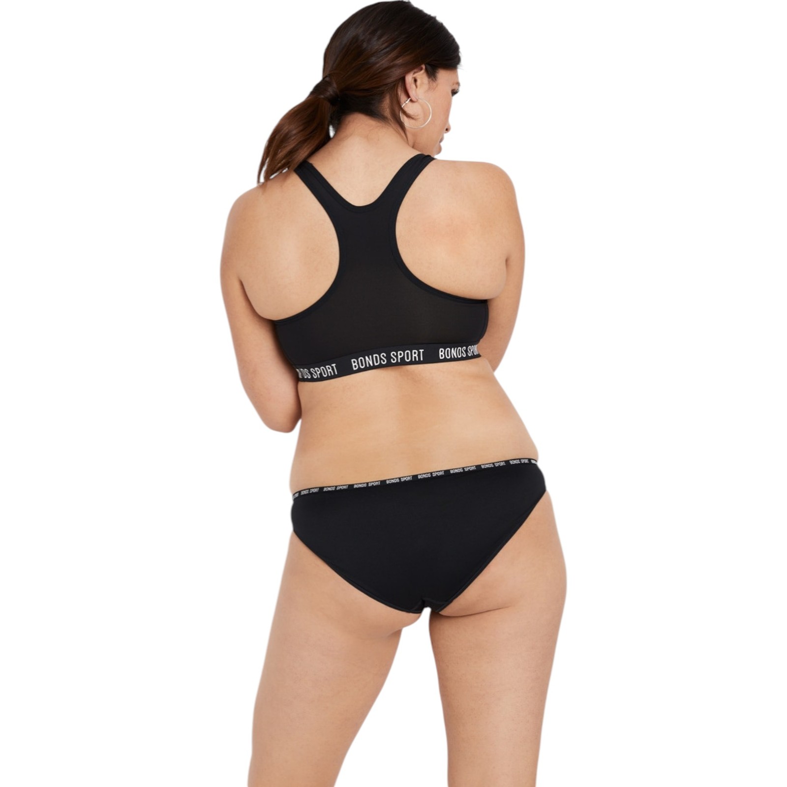 Bonds Womens Active Seamless Bikini Sport Undies Underwear Black Wx84
