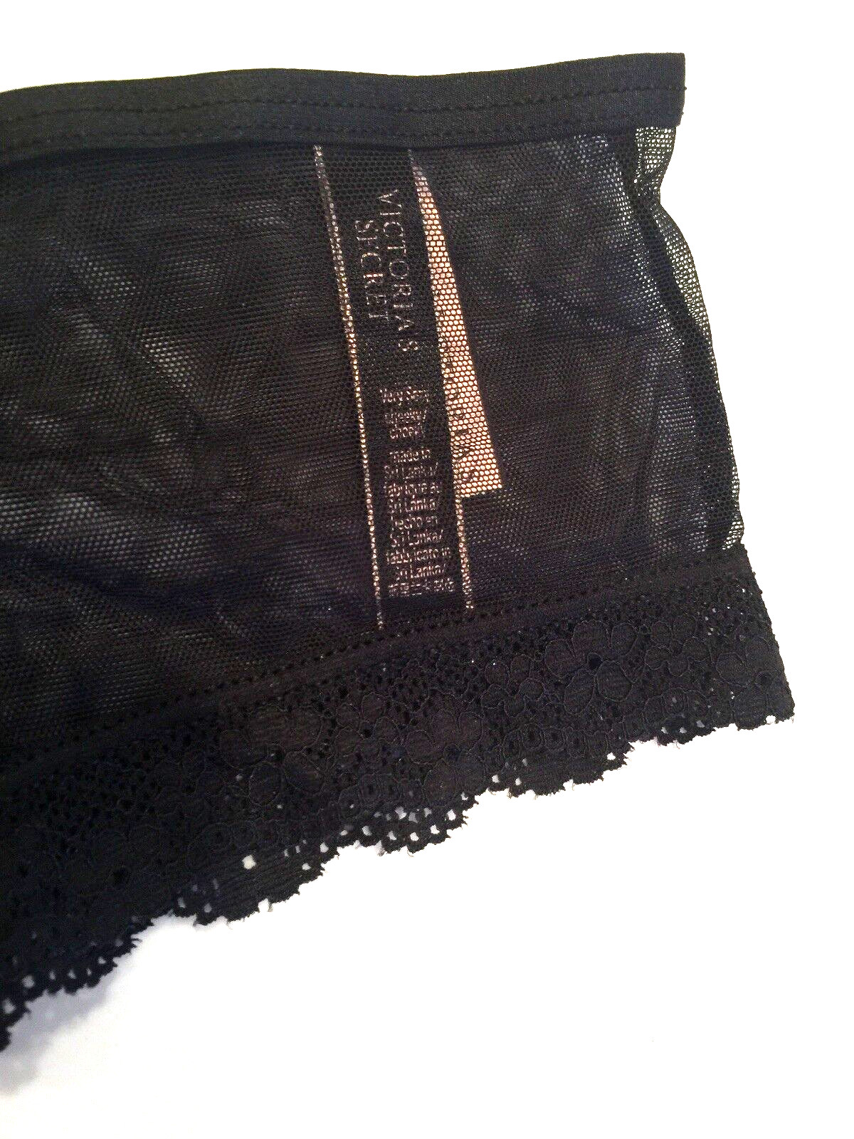 Victorias Secret Black Pom Pom Cheeky Panty Size L Very Sexy Bombshell Angel NWT