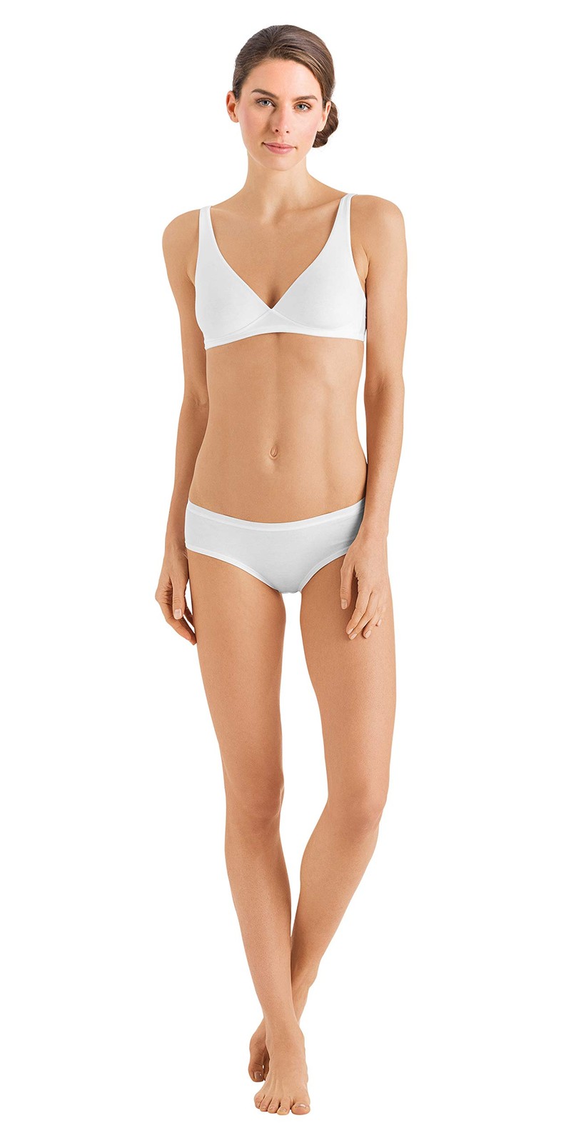 HANRO Women’s Cotton Sensation Hipster 71408, White, Large