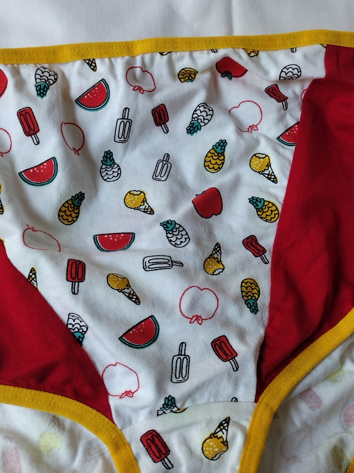 CLOVIA 3XL RED FRUIT PRINT HIPSTER PANTY COTTON SPANDEX NEW WITH TAGS