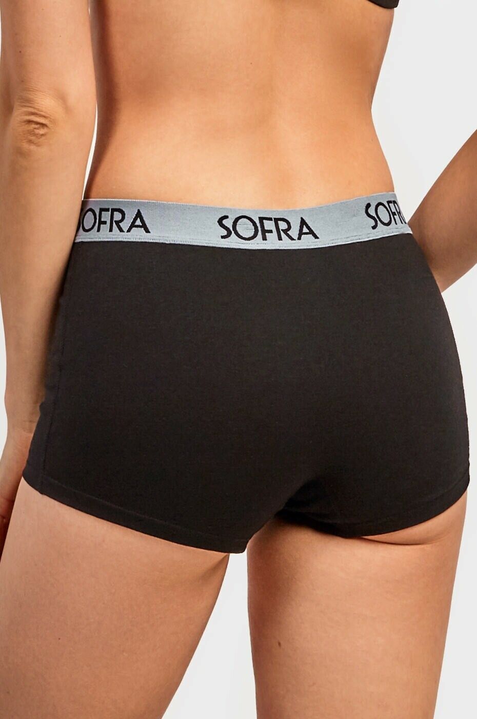 Lot 6 Women Soft Stretch Cotton High Rise Sport Boxer Shorts Boyshort Underwear
