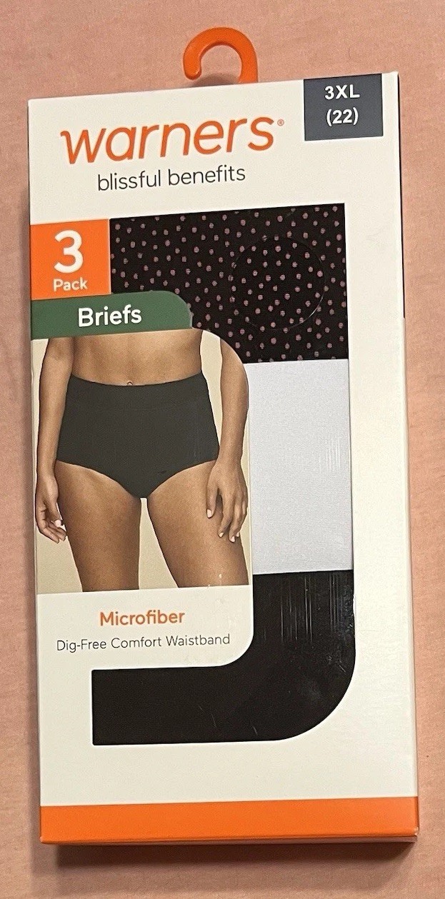 Warner’s Blissful Benefits Seamless Microfiber Comfort Waistband Brief FREE SHIP
