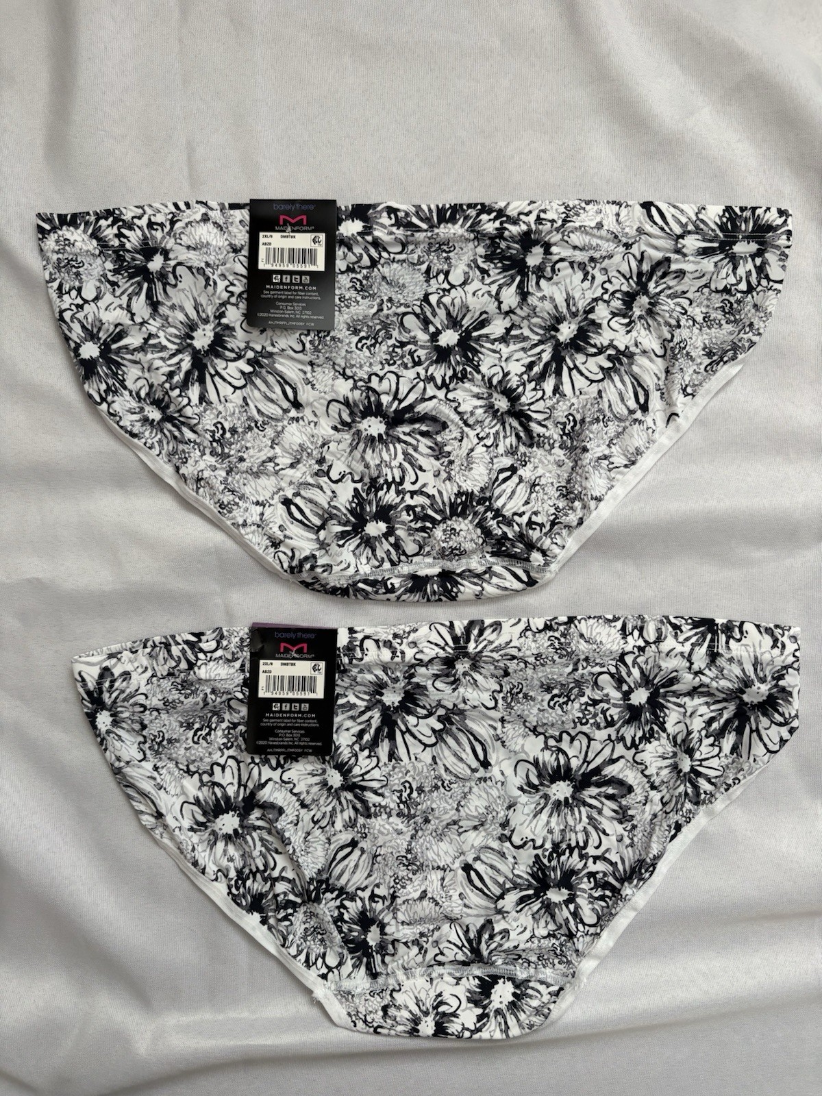 NEW Maidenform Bikini Barely There Invisible Look Panties 2 Pair DMBTBK 2XLarge