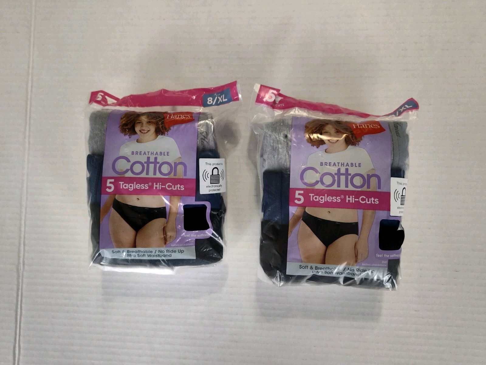 Hanes Hi Cut Cotton Underwear Size 8 (XL) Two Pack Of 5 (10 PR Total)