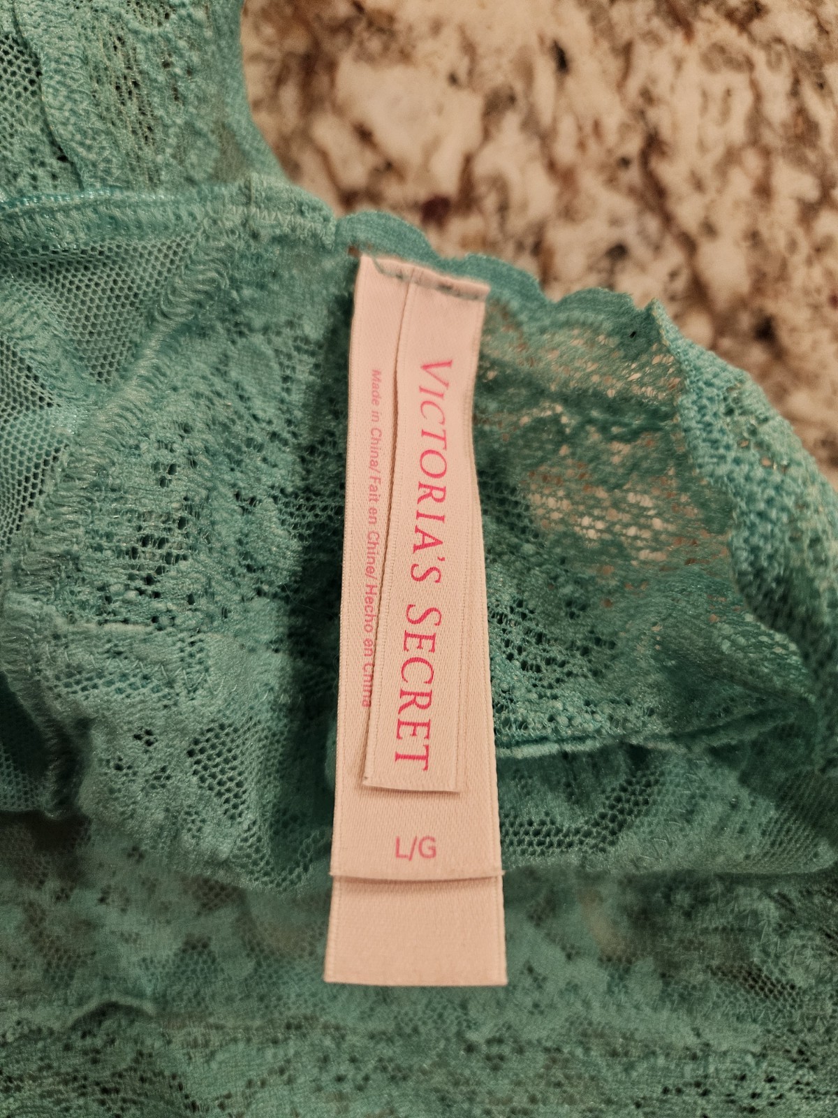 True Vintage Victoria’s Secret Stretch Mesh & Lace Tie Up Cheeky Panty Large