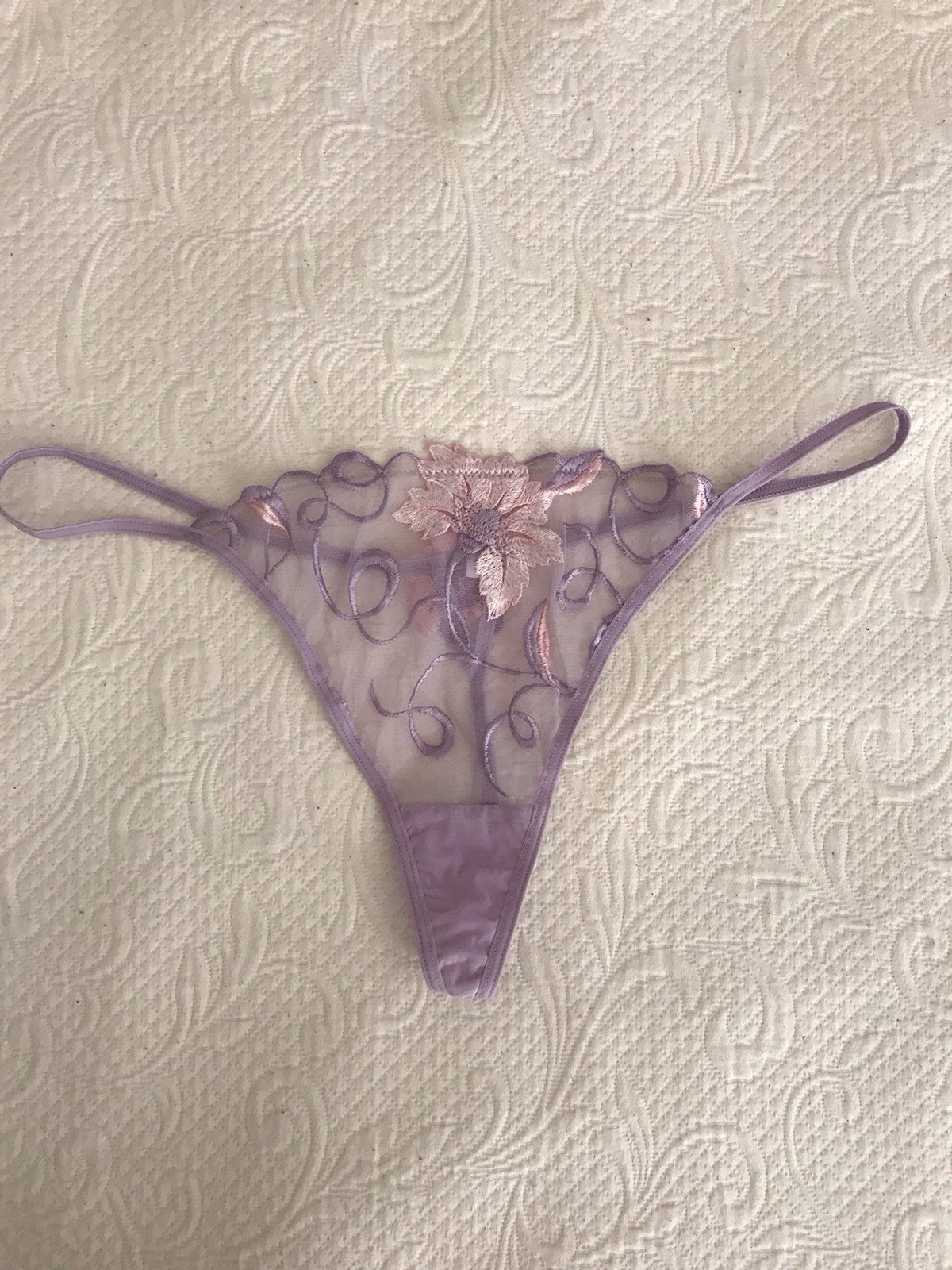 Rigby & Peller Thong Panties New No Tags Sz XL Lilac And Pink
