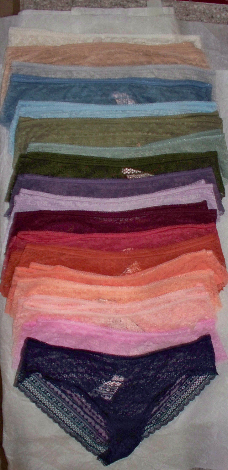 Large Coconut White THE LACIE All Lace Cheeky Lowrise Victorias Secret Pantie