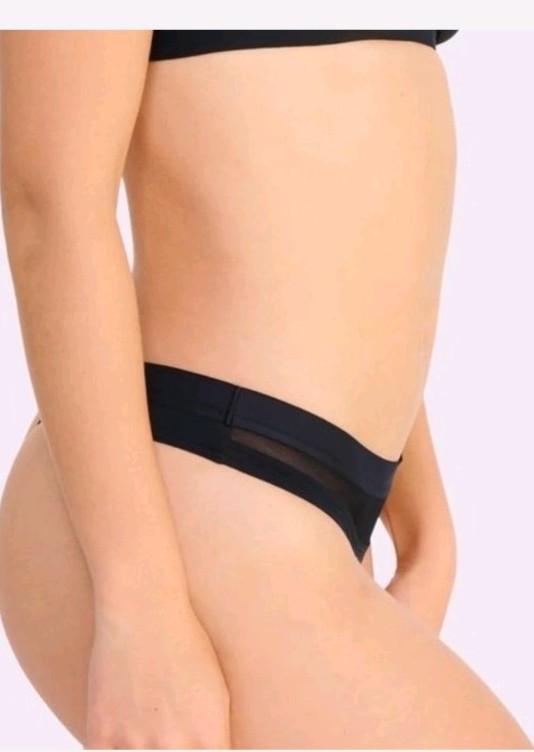 NWT Parade Re:play Black Thong Panty Underwear Sz M – Black Eight-ball