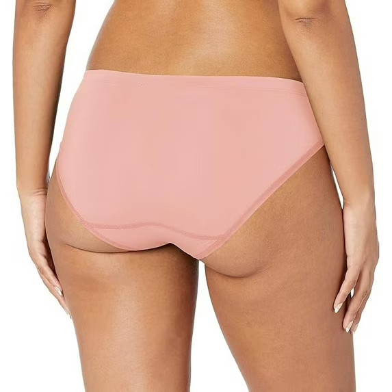 NWT MAIDENFORM Barely There Invisible Look Bikini Panty Sz L Pale Pink