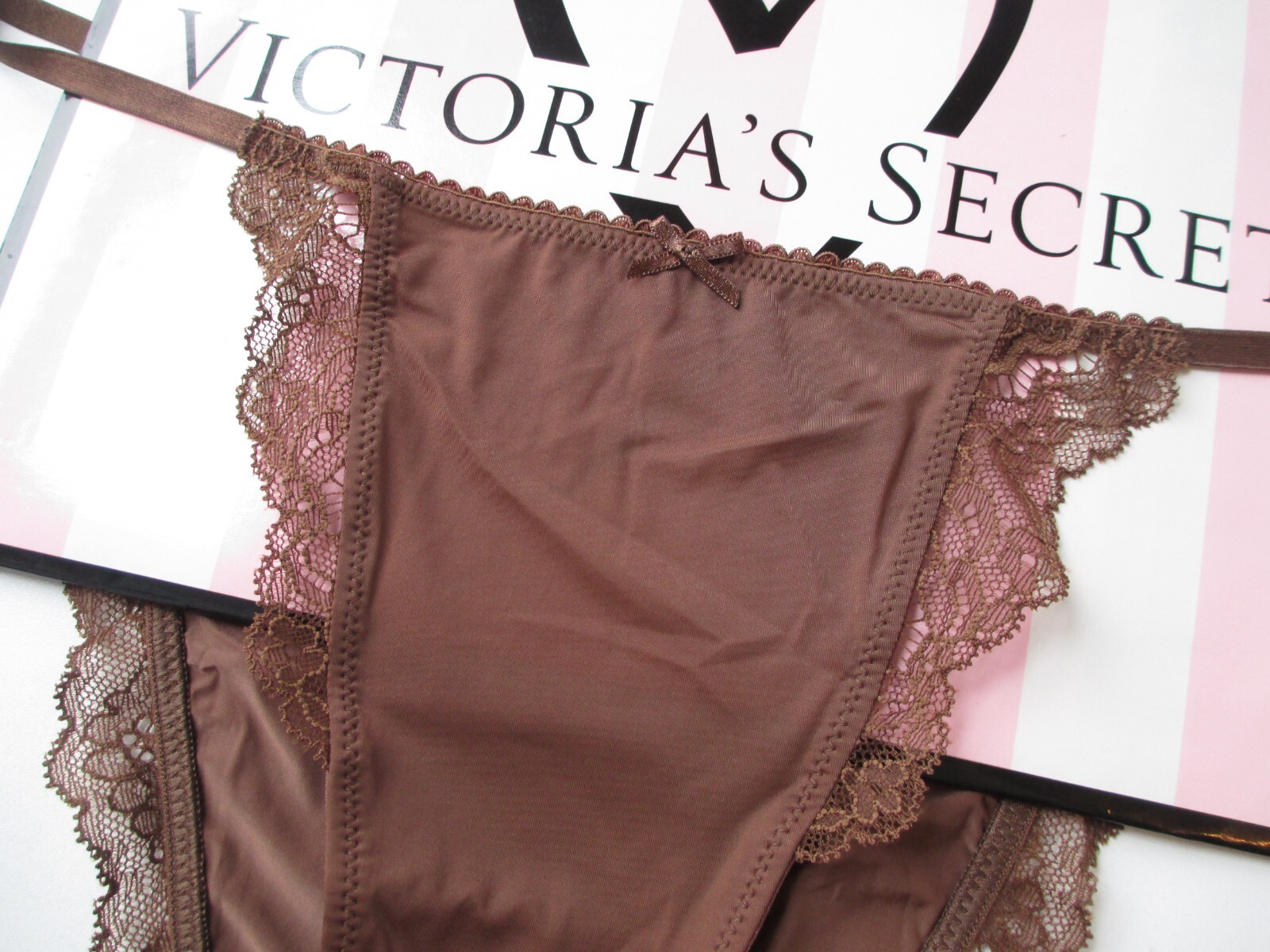 VICTORIA’S SECRET DREAM ANGELS String Bikini Panty S M L XL 2XL Brown NWT VS