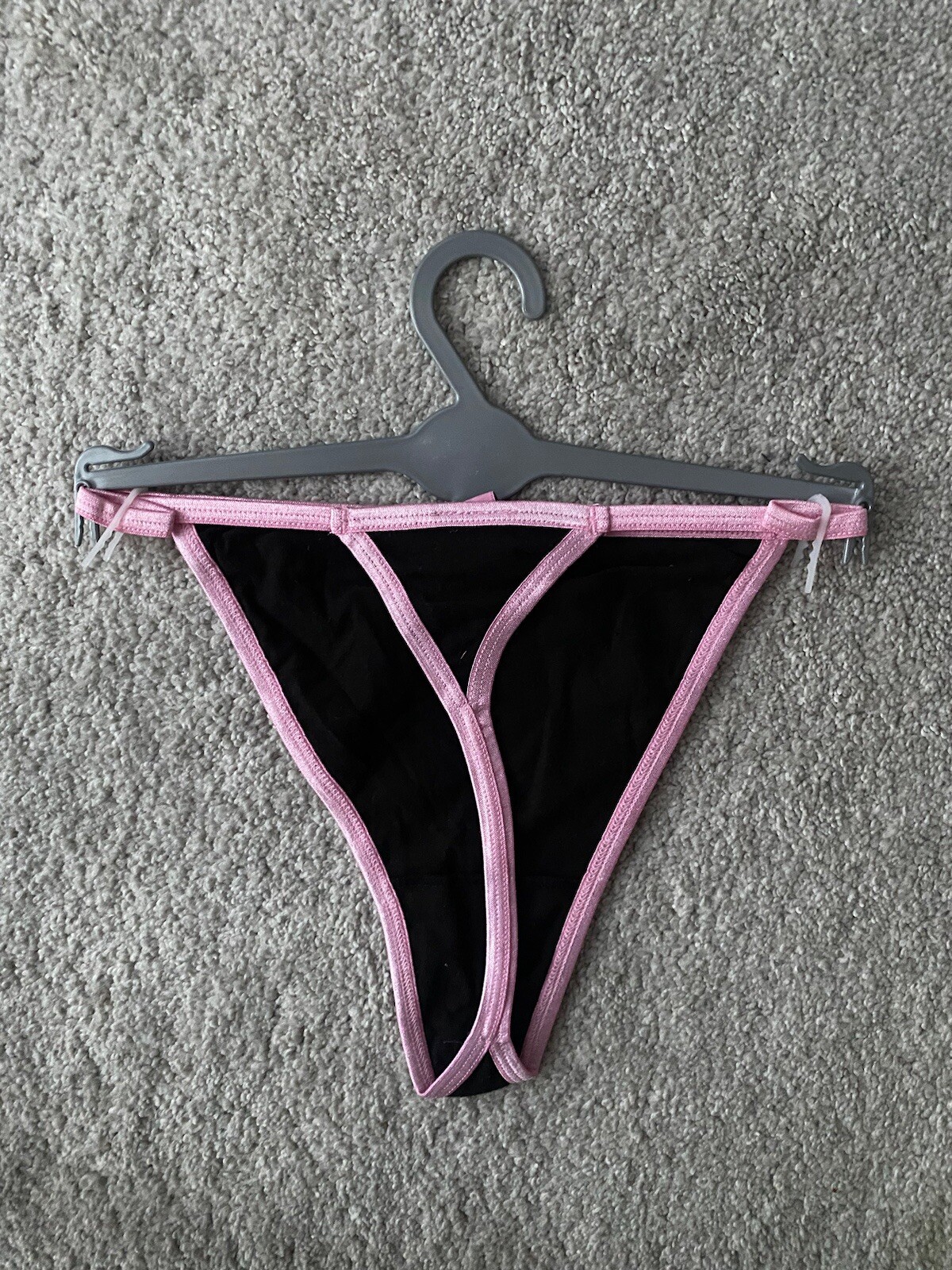 Black Hana Deka Club Ladies Thong Under Wear brand new Size 14/16 With Tags