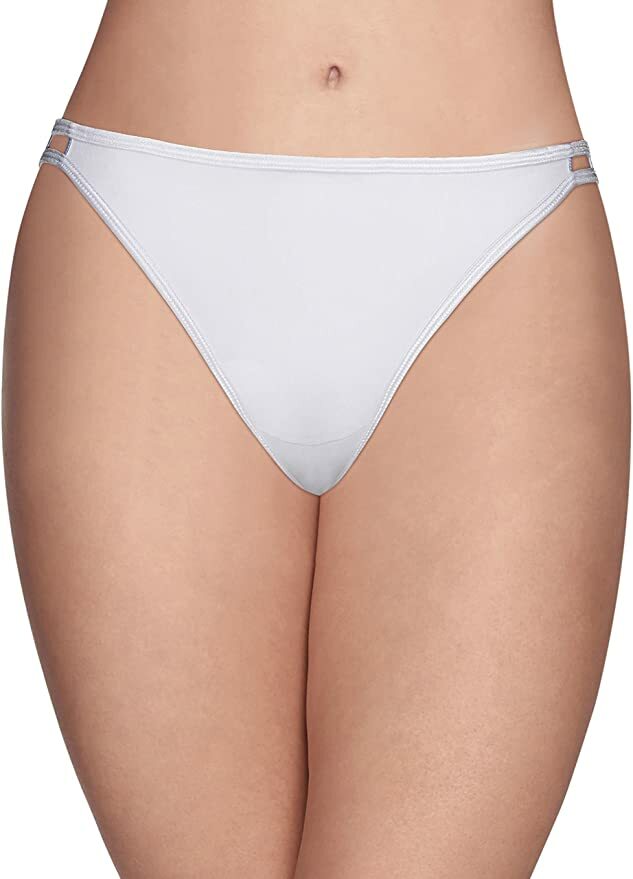 Vanity Fair Body Shine Illumination White String Bikini Size 7/Large