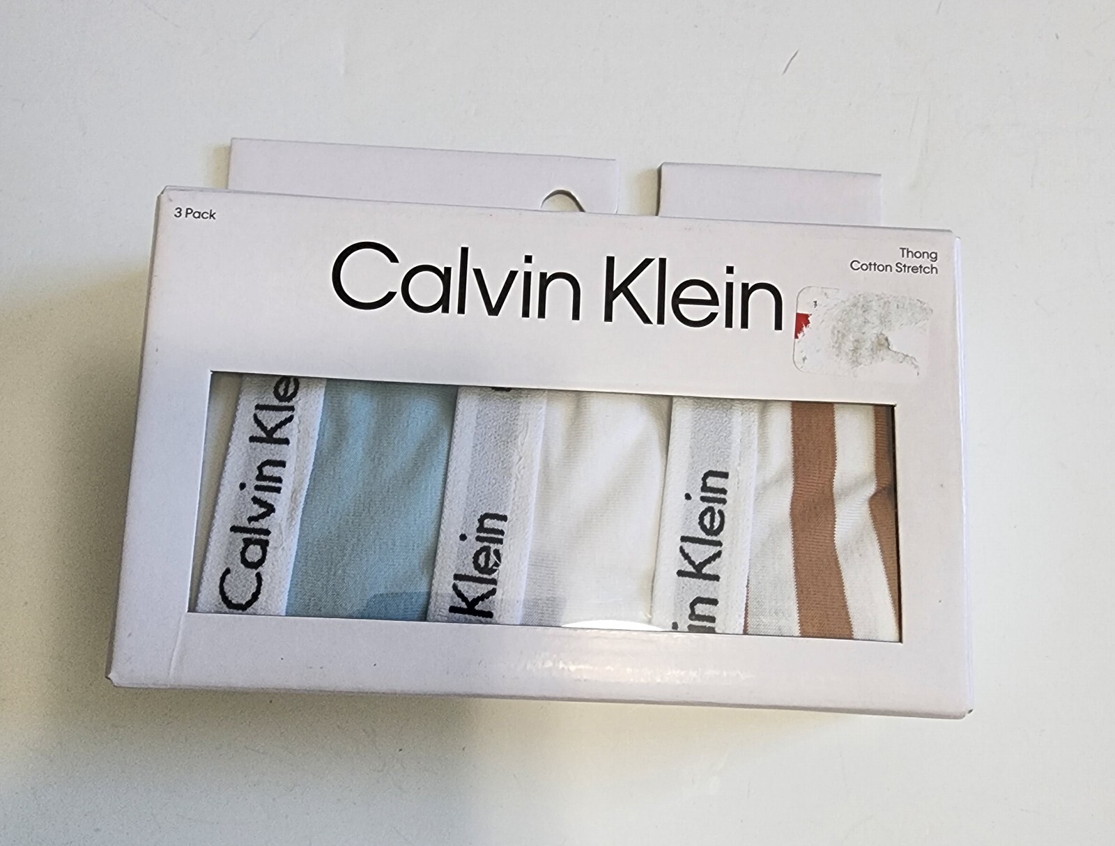 Calvin Klein Carousel Thong Panty Underwear 3 Pack Multi QD3587 Sz M – NWT