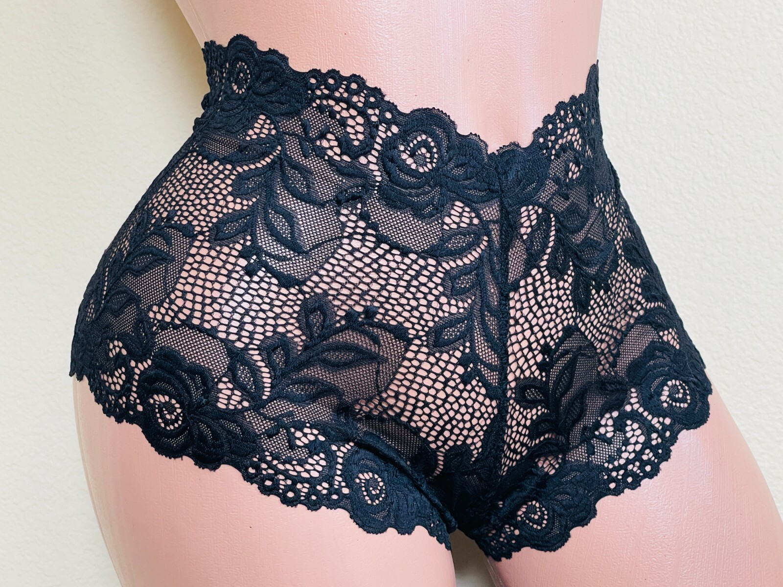 Boyshorts Lace Seamless Short 3-6 High Waist Shortie Panties Underwear 1924 S-XL